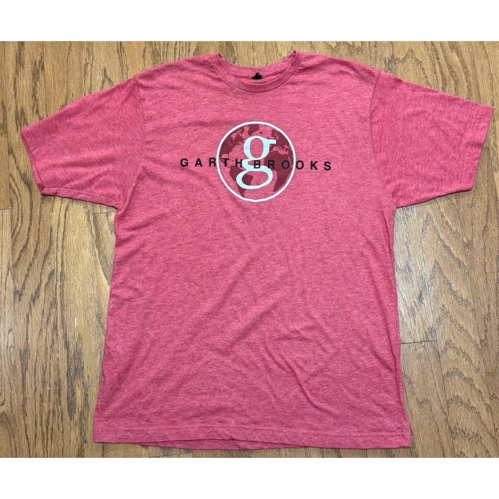 Garth Brooks World Tour Concert Series Red Adult XL Shirt Double Sided EUC - Picture 1 of 6